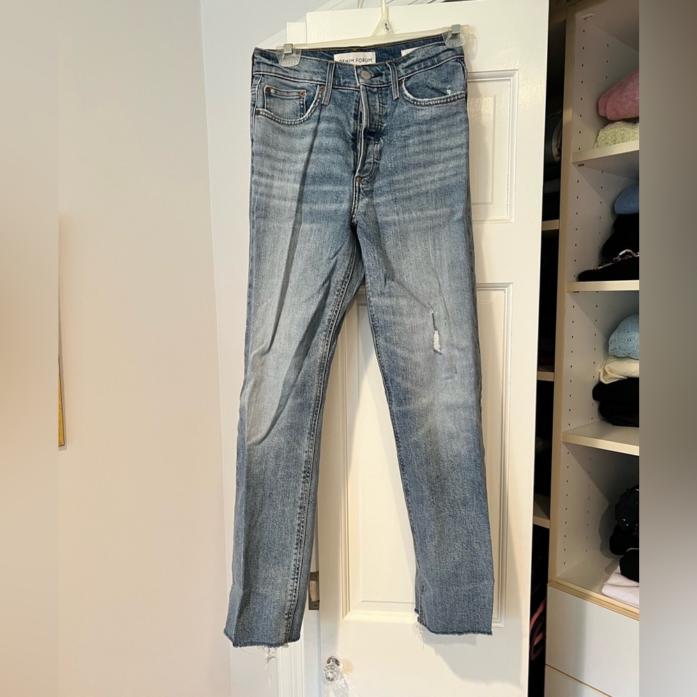 Denim Forum - Arlo High Rise Straight Jeans